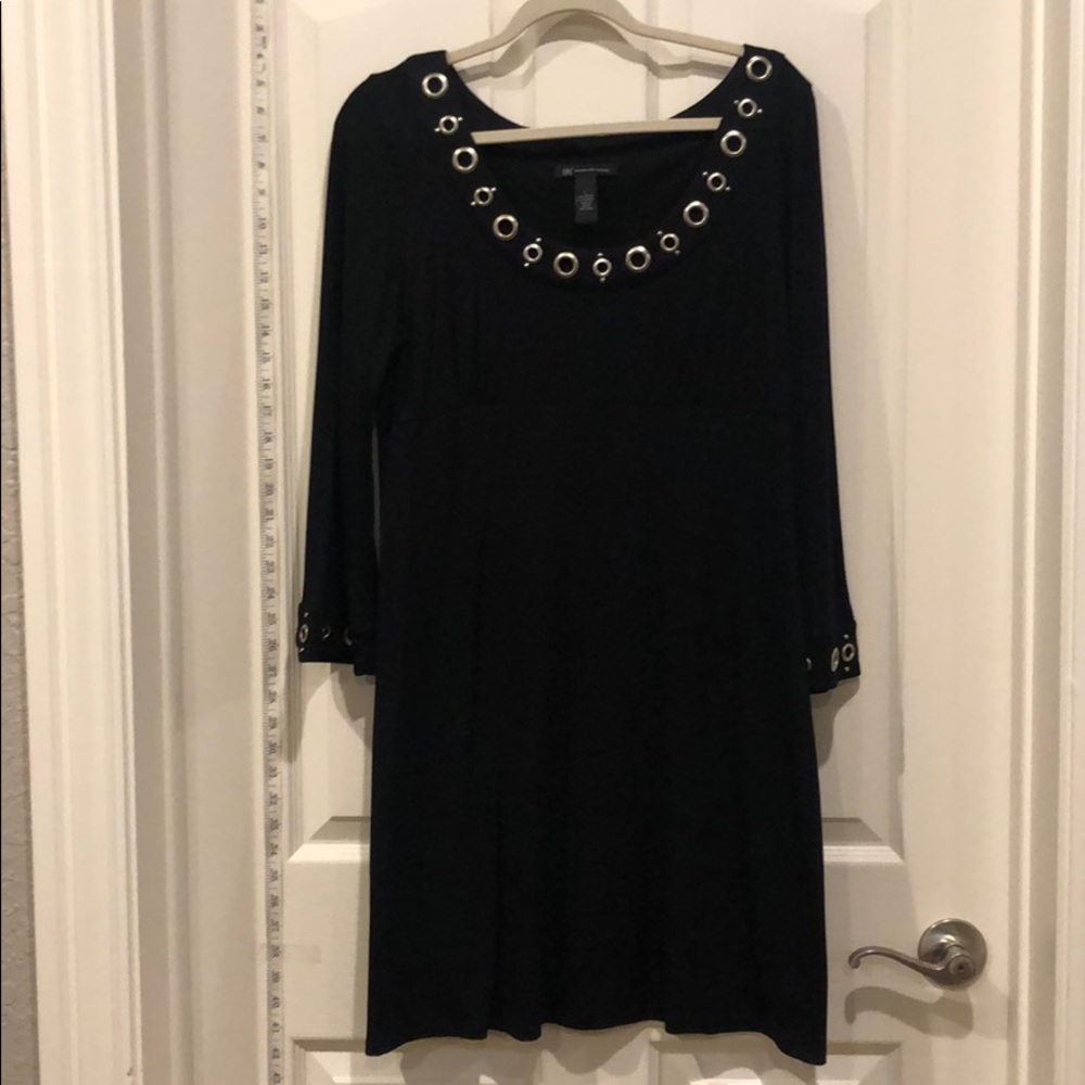 Black “INC” Dress with Silver Detailing